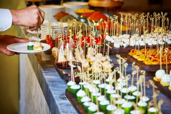 Muito Deliciosos Lanches Alimentos Guloseimas Feriado — Fotografia de Stock