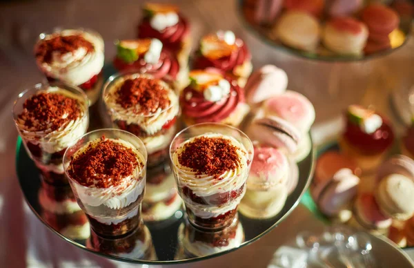 Muito Deliciosos Lanches Alimentos Guloseimas Feriado — Fotografia de Stock