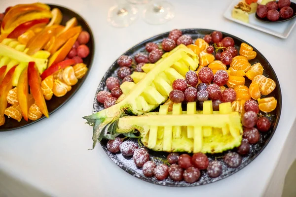 Mycket Läckra Snacks Mat Och Godis Semestern — Stockfoto