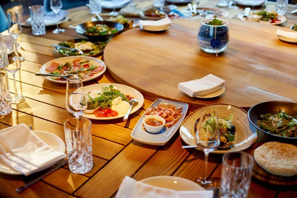 Cena Gourmet Hermoso Restaurante Platos Caros — Foto de Stock