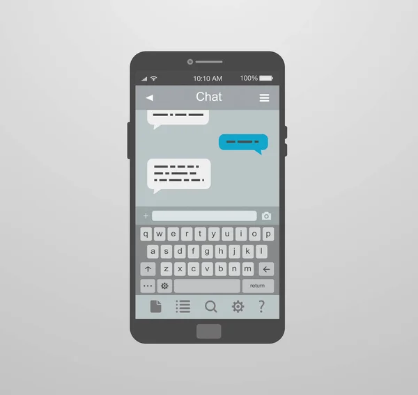 Maquette Une Application Mobile Pour Les Messages Chat — Photo