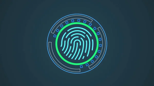 Futuristic Fingerprint Scanner Concept Login Computer Security — Stock Photo, Image