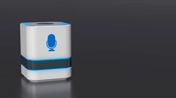 Smart Voice Assistant Pojęcie Automatyki Domowej Futurystyczna Technologia Miejsca Kopiowania — Zdjęcie stockowe