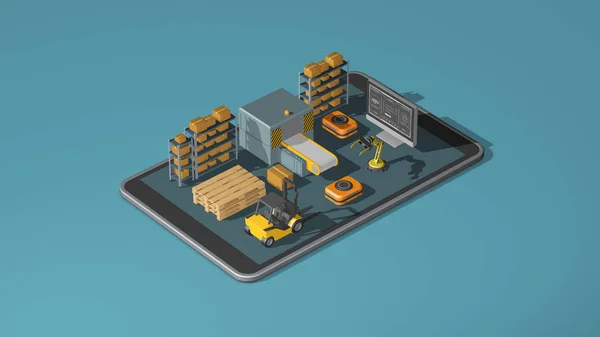 Lieferkette, Logistik, Automatisierung — Stockfoto