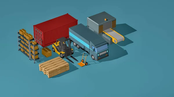 Lieferkette, Logistik, Transport — Stockfoto