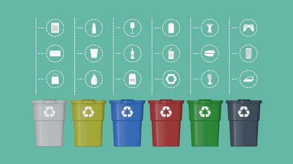 Begreppet avfall och återvinning — Stockfoto