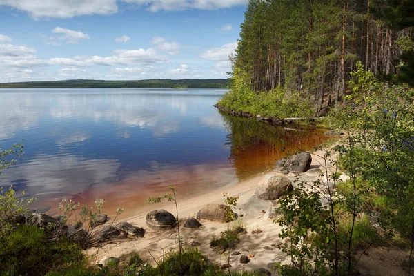 Natuur Van Rusland Republiek Karelië Eilanden Aan Horizon Wilde Natuur — Stockfoto