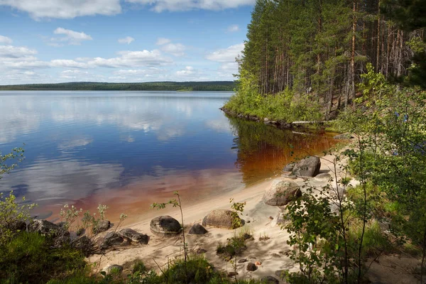 Natureza Rússia República Carélia Ilhas Horizonte Natureza Selvagem Calma Lago — Fotografia de Stock