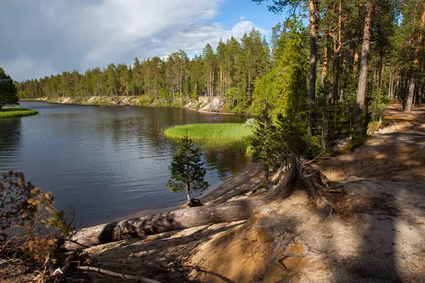 Natuur Van Rusland Republiek Karelië Eilanden Aan Horizon Wilde Natuur — Stockfoto