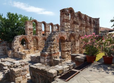 Eski Nessebar Bulgaristan 'daki Aziz Sophia Kilisesi