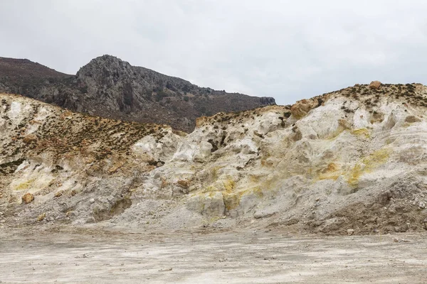 Montagne Colorate Uniche Del Cratere Stefanos Vulcano Nell Isola Nisyros — Foto Stock