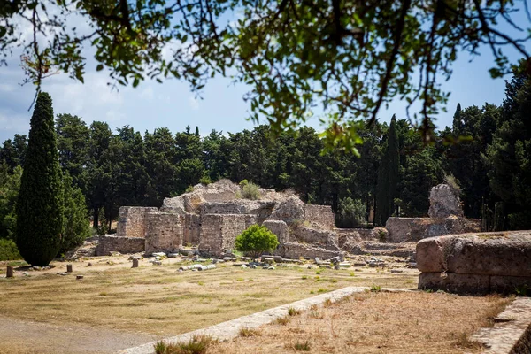 Ruinas Asclepeion Isla Kos Grecia Antiguo Templo Griego Dedicado Asclepius — Foto de Stock