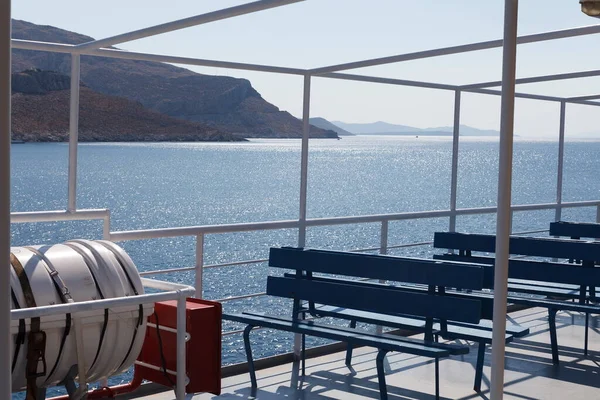 View Boat Island Greece Vacations — Stock Photo, Image