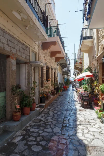 Calle Típica Ciudad Kalymnos Grecia — Foto de Stock