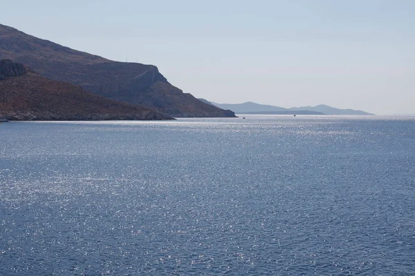 Kalimnos Adası Yakınlarındaki Ege Denizi Üzerindeki Hava Manzarası Yunanistan — Stok fotoğraf