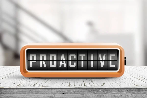 Proactive sign in the shape of a retro device — Stock Photo, Image
