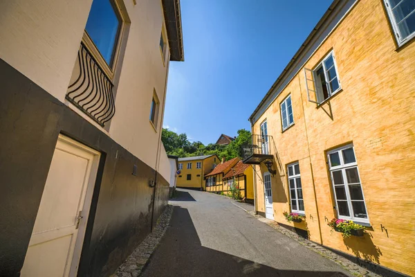 Scandinavian street with colorful buildings — Stock Photo, Image