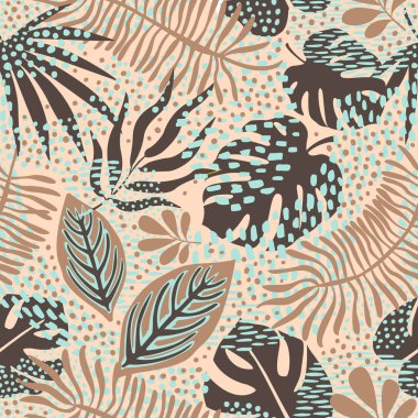 Kabile Dikişsiz soyut desen ile yaprakları