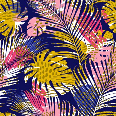 Kabile Dikişsiz soyut desen ile yaprakları