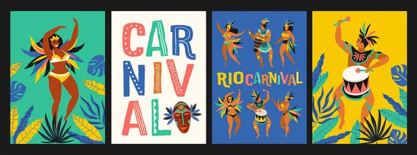 Βραζιλίας Καρναβάλι Διάνυσμα Πρότυπα Για Καρναβάλι Έννοια Και Άλλους Χρήστες — Διανυσματικό Αρχείο