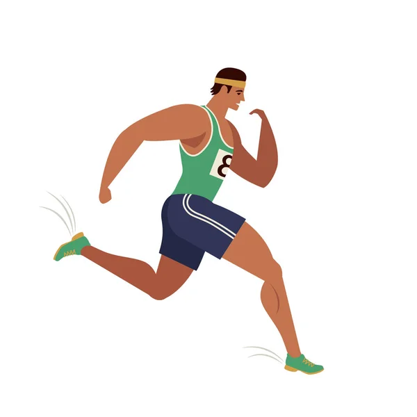 Joggen Person Läufer Bewegung Running Herren Sportlichen Hintergrund Menschen Läufer — Stockvektor