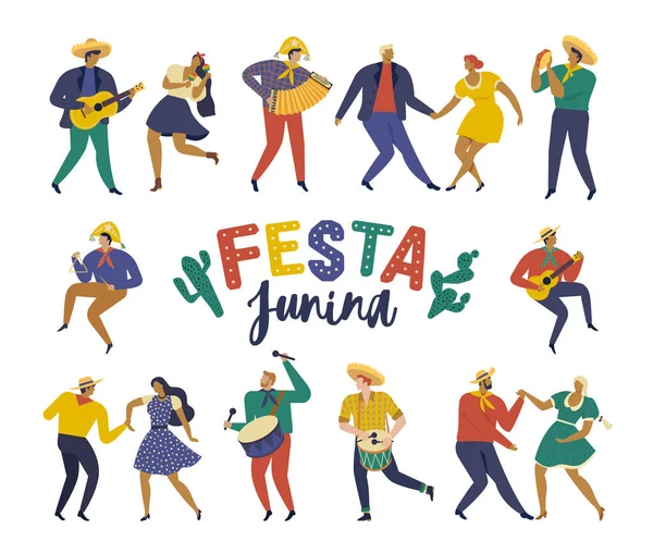Festa Junina. Vector templates for Latin American holiday, the June party of Brazil. Design for banner and over use. — Stock Vector