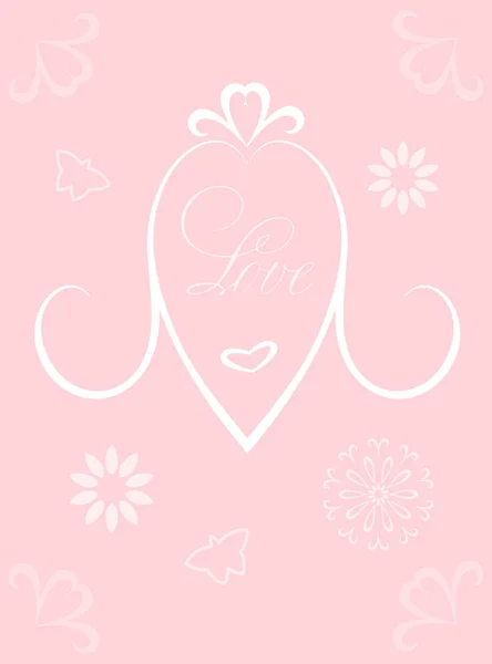 Design Carte Vœux Saint Valentin Fête Des Mères Invitation Mariage — Image vectorielle