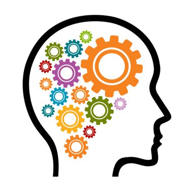 Güzel ve basit öğe. Fikir kavramı düşünüyorum. Vektör çizim.