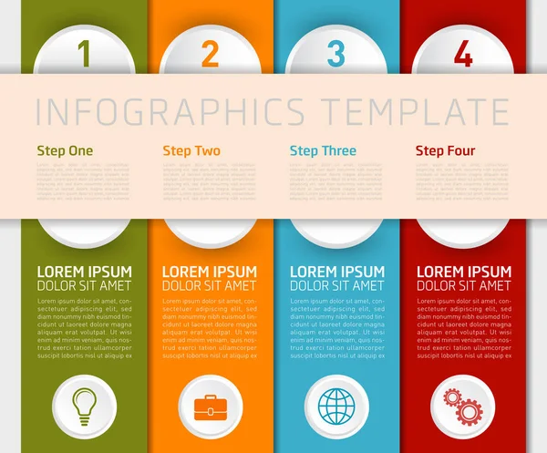 Infographic Tasarım Şablonu Sunu Web Tasarım Için Kullanılabilir — Stok Vektör