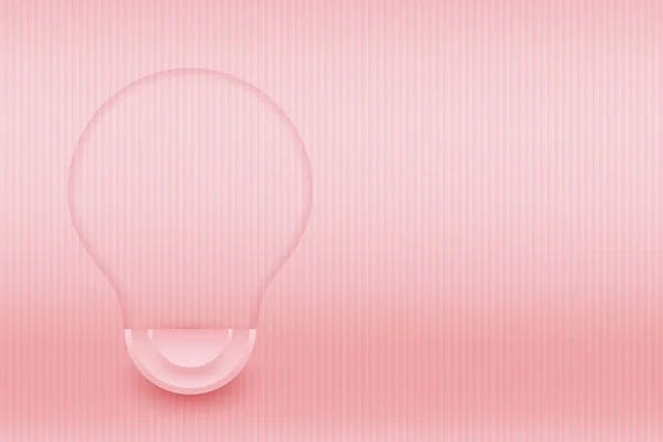 Bombillas Sobre Fondo Rosa Pastel Concepto Mínimo Idea — Archivo Imágenes Vectoriales