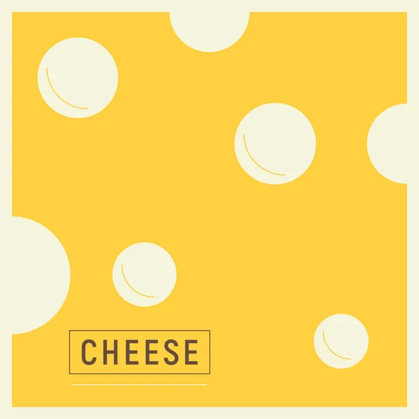 Queso Con Agujeros Fondo Alimentario Formato Cuadrado Ilustración Vectorial — Archivo Imágenes Vectoriales