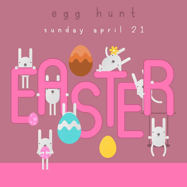 Húsvéti tojás vadászat — Stock Vector