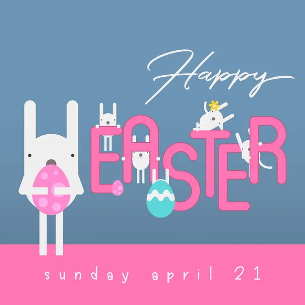 Happy Easter Greeting Card — Stock Vector