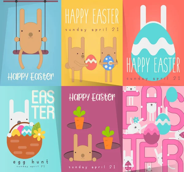 Easter Posters Set — Stock Vector