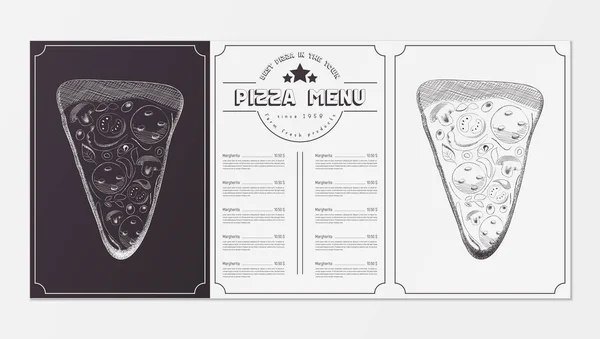 Pizza matmeny — Stock vektor