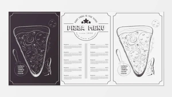 Menú de pizza — Archivo Imágenes Vectoriales