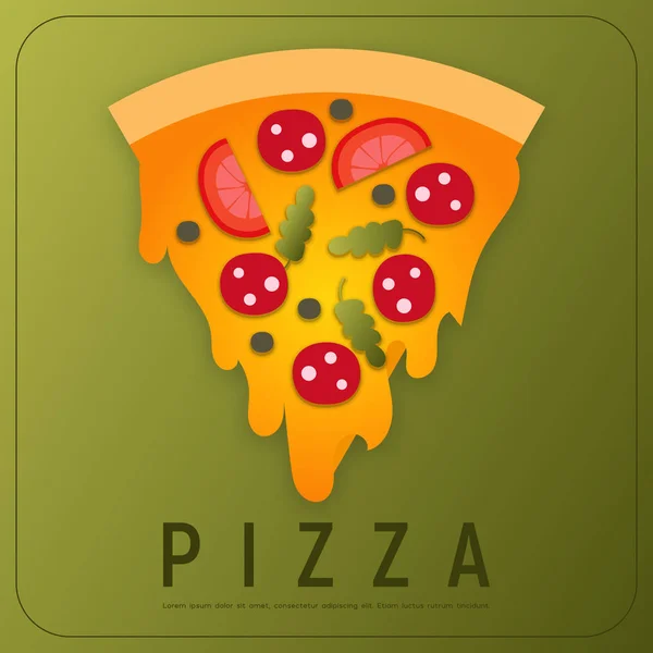 Design de caixa de pizza — Vetor de Stock