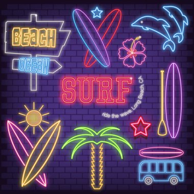 Sörf Neon simgeler