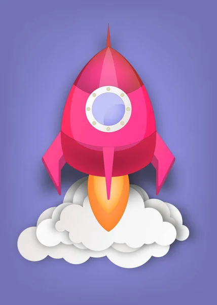 Space Rocket Launch — Stock Vector