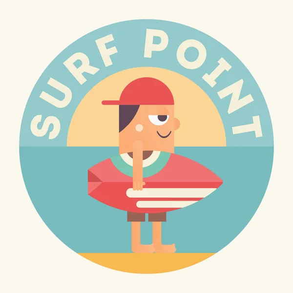 Cartel de surf — Vector de stock