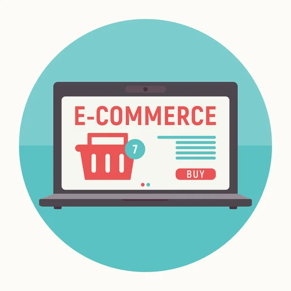 E-commerce Concept — Stock Vector