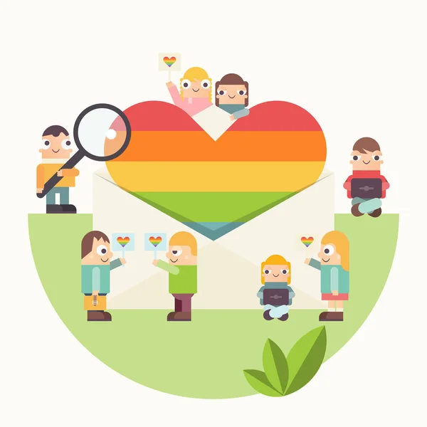 Lgbt People Cartel de la comunidad — Vector de stock