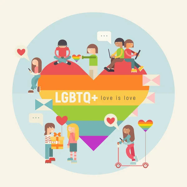 LGBTピープルコミュニティポスター — ストックベクタ