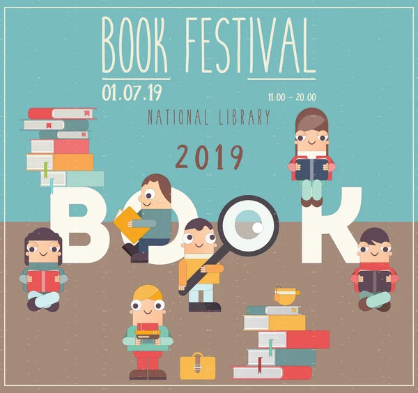 Boek Festival Fair — Stockvector
