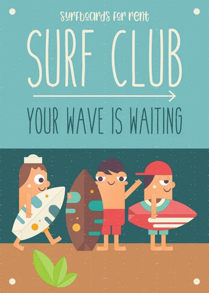 Poster Surf — Vettoriale Stock