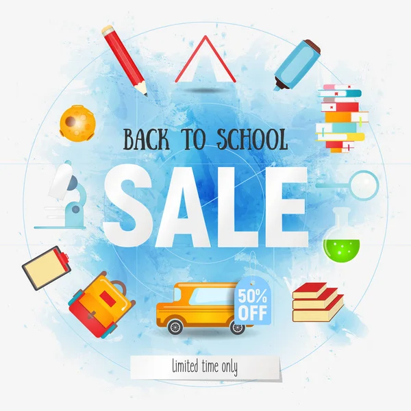 Venta de escuela — Vector de stock