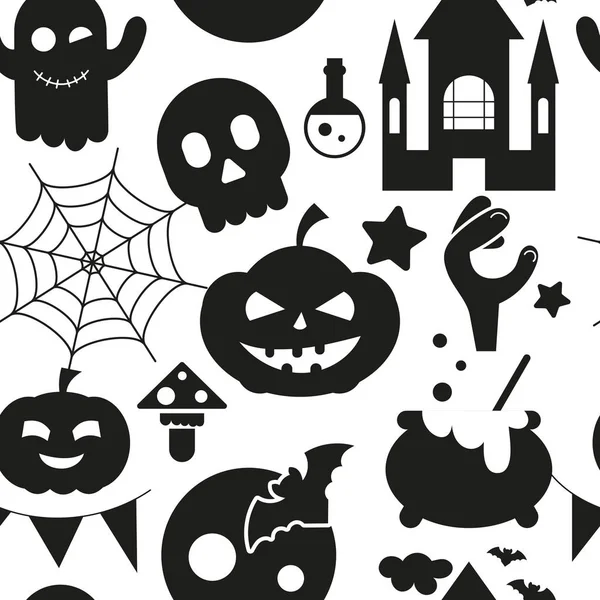 Halloween patrón de vacaciones sin costuras — Archivo Imágenes Vectoriales
