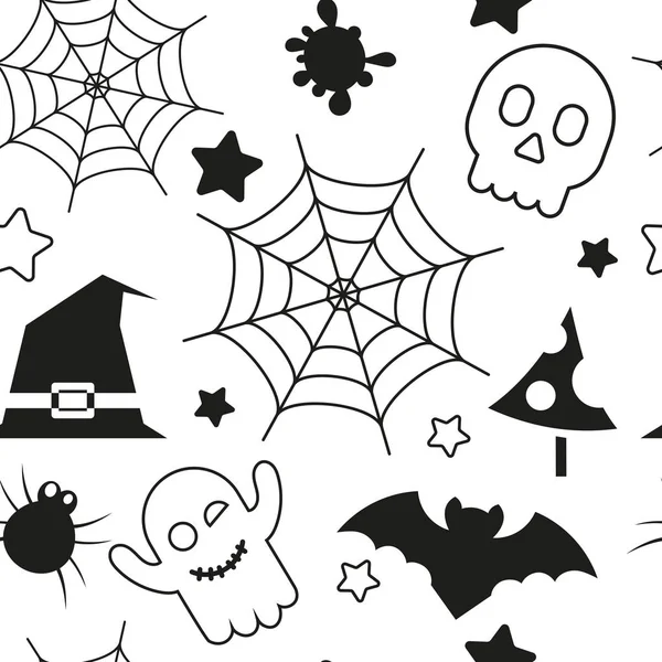 Halloween patrón de vacaciones sin costuras — Archivo Imágenes Vectoriales