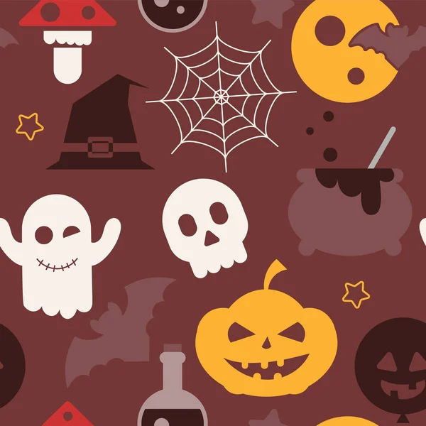 Modèle sans couture Halloween — Image vectorielle