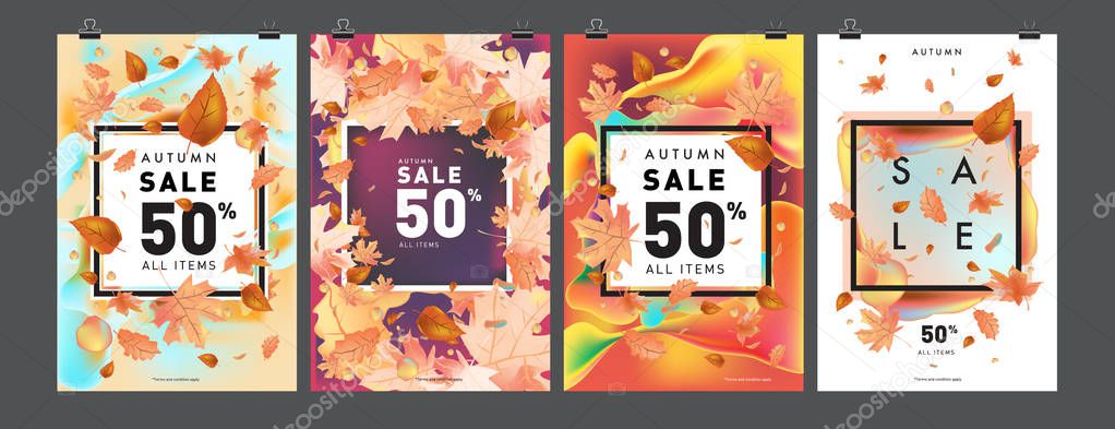 Posters Sale of Fall and Autumn season.